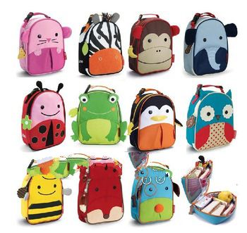 Free Shipping Children Zoo Lunch Bags Multi-function Meal Package Portable Insulated Food Lunch Bags
