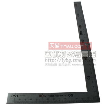 Free Shipping Compn 30cm stainless steel square steel square l ruler squanders angle rule angle rule