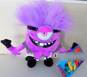 Free Shipping Despicable Me Minions Evil Purple Plush Doll Toy 1pcs Retail