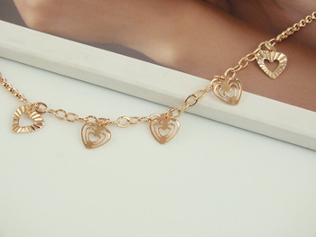 Free Shipping! Fashion Accessories foot jewelry 5 pcs 14K rose gold  Anklets nice gift for women For