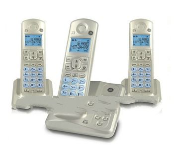 Free Shipping GE28522 DECT 6.0 Wireless Telephone Set 3 Handsets Digital Cordless Phone One Key Dial