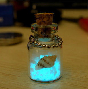 Free Shipping Glowing Wishing Bottle Solar Power Lucky Star Sand Wishing Bottle Mobile Phone Pendant