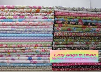 Free Shipping Lowest price 50 different Designs Cotton Fabric Patchwork Patterns 20x25cm 50pcs DIY h
