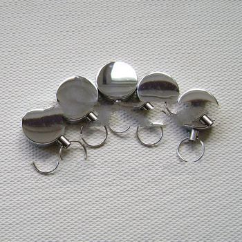 Free Shipping Metal retractable stainless reel badge holder alligator clip 4cm dim 65cm retractable 