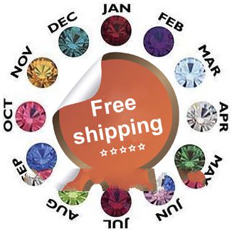 Free Shipping Mixed 10pcs/bag*12bags 5mm Birthstone Crystal for Floating Charm Locket