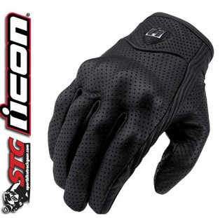 Free Shipping New ICON Goat Leather Pursuit Gloves Racing Bike Sport Cycling Motorcycle Full Finger 