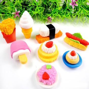 Free Shipping Novelty Big Fruit Cuisine Shape Eraser Rubber Eraser Primary School Student Prizes Pro