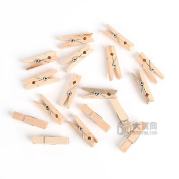Free Shipping Retail Copper alligator clips, wood clip/clamp/pins.mini wooden pegs 35mm wedding&