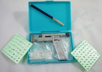Free Shipping free 98 studs! Professional Ear Nose ear studl Body piercing gun stainless steel pierc