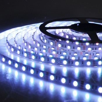Free ship 5m 300LED 5050 SMD non-water proof led 12V flexible light 60led/m LED strip, white/warm wh