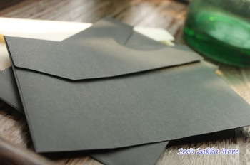 Free shipping-100pcs/lot -Retro Style High quality Blank black Envelops/ Gift Envelop mailer