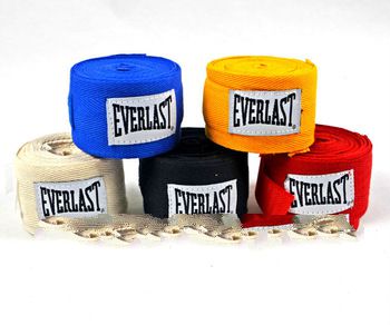 Free shipping 2pcs/roll  2.8 meters everlast 100% cotton gloves bandage strap boxing gloves