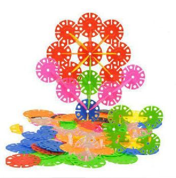 Free shipping 300pcs Colorful Plastic Snowflake Blocks Educational  Intelligence toy
