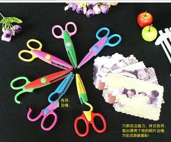 Free shipping 6 designs Decorative Wave lace Craft Scissors DIY for Scrapbook Kids Artwork Card phot