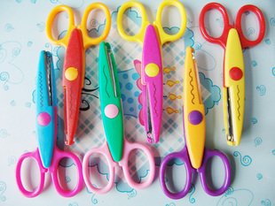 Free shipping,Craft Scissors Creative scissors Decorative Wave lace Edge Craft Scissors, 6pcs/lot