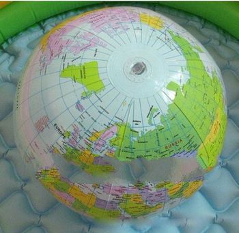 Free shipping Inflatable World Globe Classroom Pool Ball Geography Education Teaching Aid Map