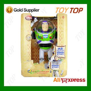 Free shipping! Orignal Toy Story 3 Buzz Lightyear light year 30cm pvc toys Spanish English 2 in 1 so