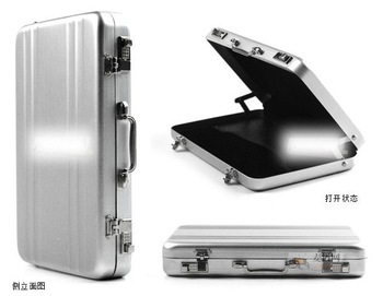 Free shipping Password Aluminium Credit Card Holder Mini Briefcase Business Card Case