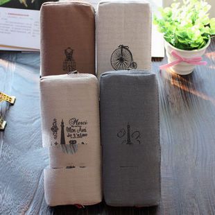 Free shipping Retro Romantic Linen Pencil Case, Memory Storage Bag A311