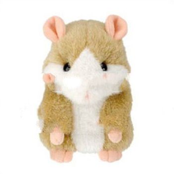 Free shipping Yellow Cute Speak Talking Sound Record Hamster Talking Plush Toy Animal T0256