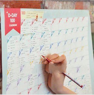 Free shipping countdown 100 days work and study schedule | fight 100 days target table