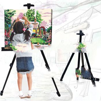 Free shipping hand-painted digital painting DIY iron aluminum telescopic special easel-1.2