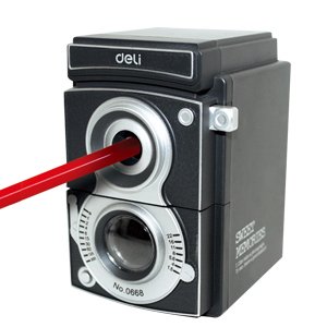 Free shipping pencil sharpener deli 0668 Light and shadow adjustable thickness hand roll pencil shar