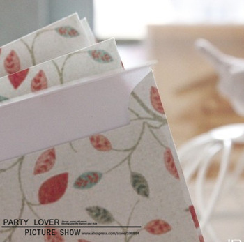Free shipping spring vintage flower printed gift cheap colored envelopes 100pcs/lot