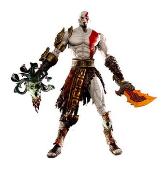 God of War 1pcs 7.5" NECA God of War Kratos in Golden Fleece Armor with Medusa Head PVC Action 