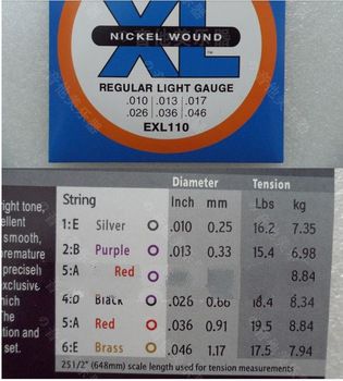Guitar Strings 10sets 110 E X L(010--046) Electric Guitar Strings with the real packing,freeship