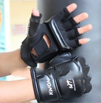 High Quality Half Finger PU Leather Boxing Gloves Sanda Fighting Sandbag Fist Glove