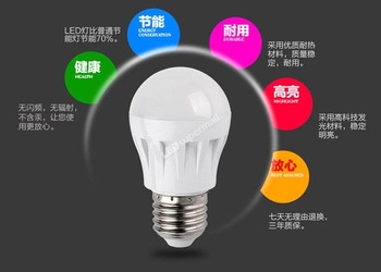 High brightness LED Bulb Lamp E27 3W AC220V Cold white/warm white