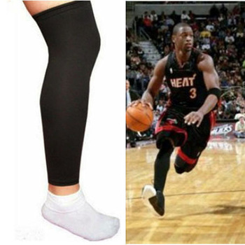 Hot 2pcs Basketball Sport Protect Leg Sleeve Compression Calf Stretch Brace Thigh Skin Free Shipping