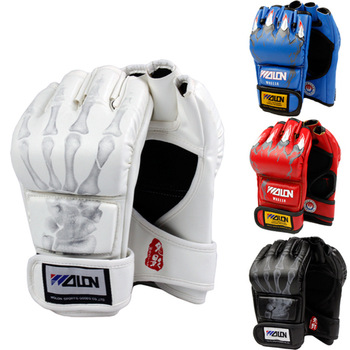 Hot Sale 4 colors Half Finger Boxing Gloves Sanda Fighting Sandbag Gloves Made of High Quality PU le