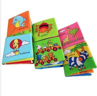 Hot Sale Free Shipping Early Cognitive Small Size 6pieces/one lot Cloth Book