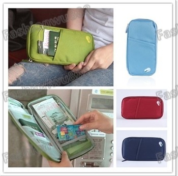 Hot Sale!Travel Wallet Passport Credit ID Card Cash Holder Document Organize Bag 9 Colors Free Shipp