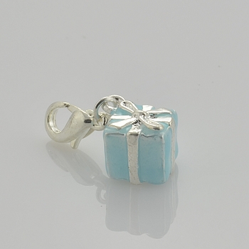 Hot Sale high quality DIY 3D fashion silver gift charm pendant fit for bracelet with lobster free sh