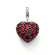 Hot sale!!!Free shipping min order 15 u.s.d.,2013 new fasion style . tai-silver   heart with red cz 