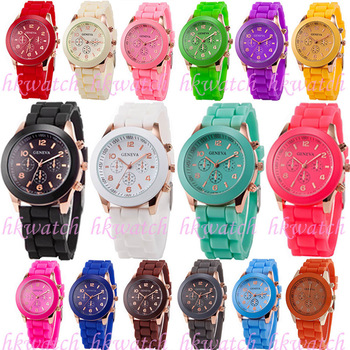 Hot sale New Fashion Designer Ladies sports brand silicone watch jelly watch 12 colors quartz watch 