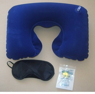 Hot-selling PVC air pillow+goggle+earplug Travel to use prevent interference Easy to carry Sleep goo