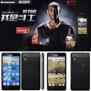 In Stock! Lenovo P780 white MTK6589 Quad Core Phone 5.0 inch HD IPS Screen 8MP Camera Android Phone 