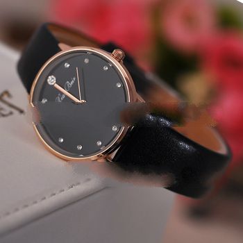 JW174 Classic Imitation Diamond Setting Golden Case Watch Ladies' Wrist Quartz Watches Dress Wat