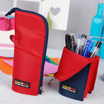 Korea style Pen stand style creative pencil case with Stuffing material school supplies gift ,free s