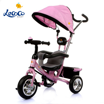 Lecoco child tricycle bike infant baby tricycle trolley baby bicycle belt