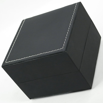 Luxury Watch Box Senior White Line Classic  Leather Har Position boxes Ten Pillows Black button open