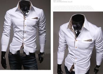 Mens Casual Slim fit Stylish Long Sleeve Dress Shirts Luxury