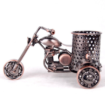 Metal tricycle motorcycle pen decoration crafts personality cashier decoration