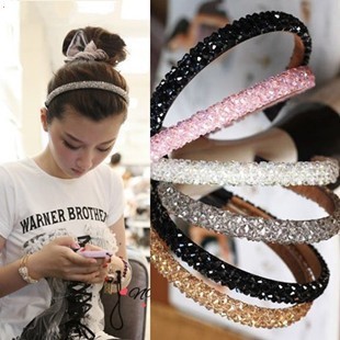 Min. mixed $10 Korea a string of beads crystal hair band fashion hair clip charm hair accessories ha