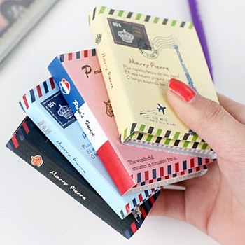 Min odrer is $5 ( Mix oder )free shipping 1Lot=1Pcs Mini Paris memo/Note pads/ message post / scratc
