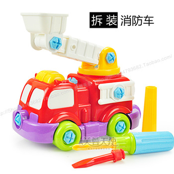 Min order $10 Fire truck traffic tools building blocks combination of toy car 0.45